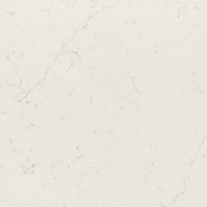 Persian White by Silestone quartz, manufactured in Spain, features soft creamy veining on a warm white surface, ideal for kitchen quartz countertops and backsplashes in Metro Vancouver homes.