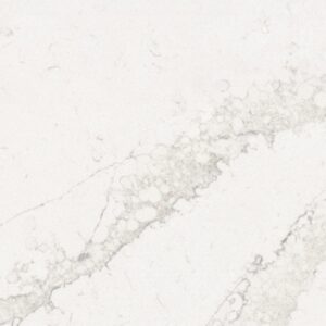 Calacatta Themis by Silestone quartz, manufactured in Spain, features bold black and grey veining on an off-white surface, ideal for kitchen quartz countertops and backsplashes in Metro Vancouver homes.