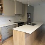 Kitchen Dekton countertop and backsplash installation in Metro Vancouver including Vancouver, Burnaby, Coquitlam, Surrey, Delta, Maple Ridge, Port Coquitlam, North Vancouver, West Vancouver and Downtown Vancouver. Modern Dekton Zenith surfaces with seamless design and premium finish.